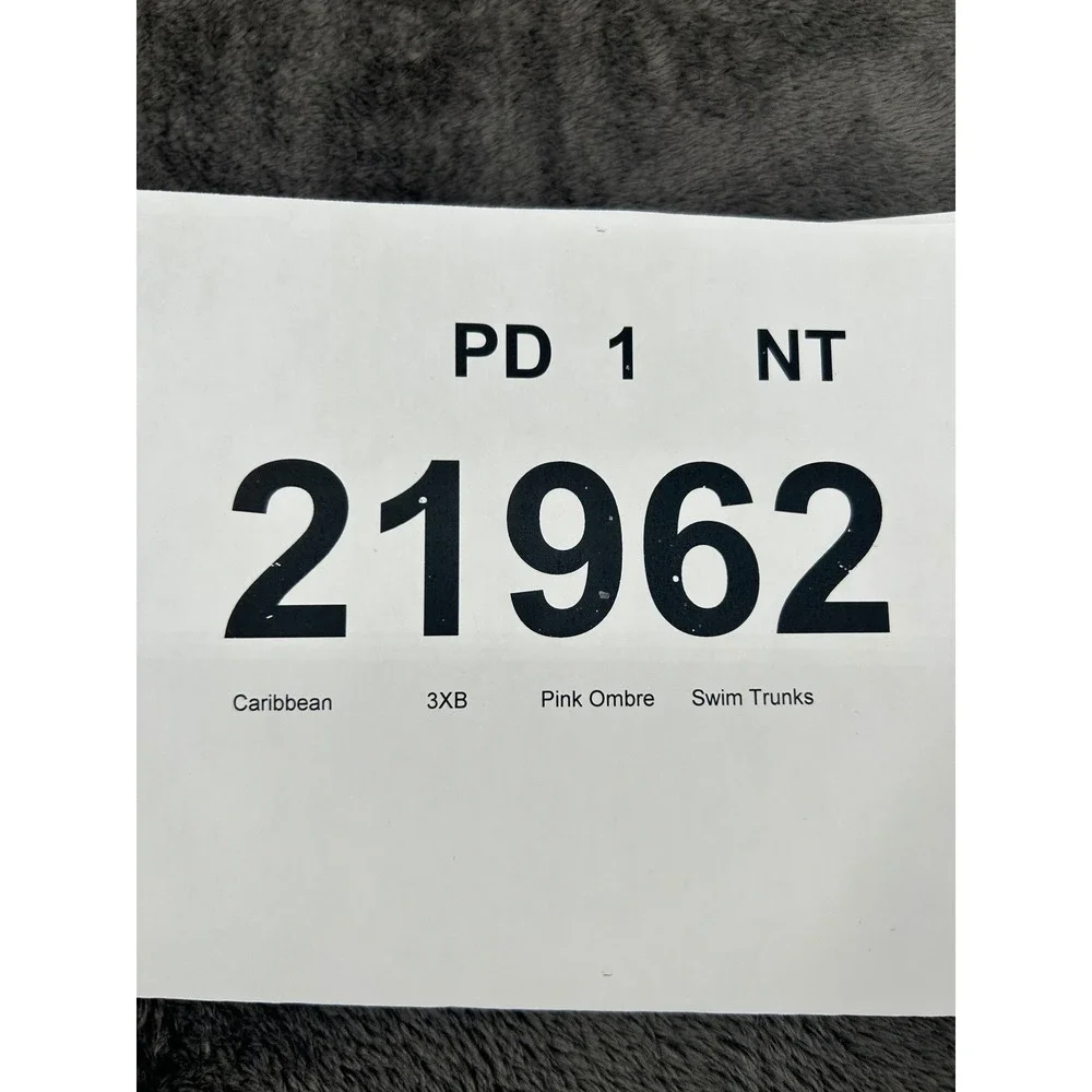 NEW Caribbean Swimwear Mens 3XB Pink Ombre Gradient Swim Trunks‎ 6 Inch Inseam - Picture 8 of 8